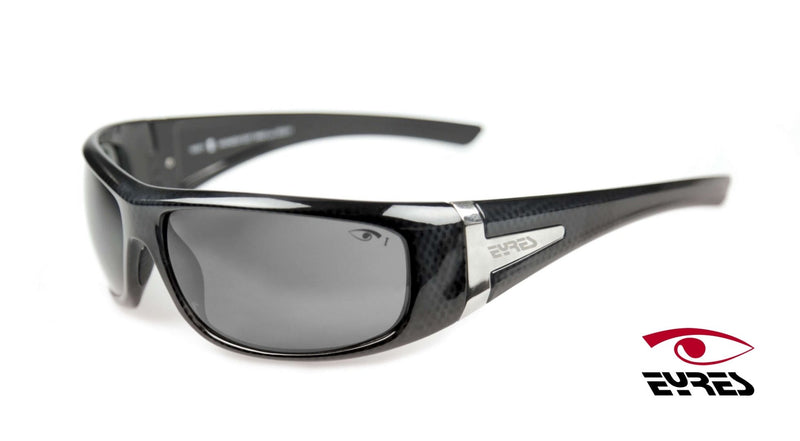 Eyres SPACE Safety Sunglasses 631-C1S-FS - Crystal Black Snake Skin Frame, Grey Flash Silver Lens
