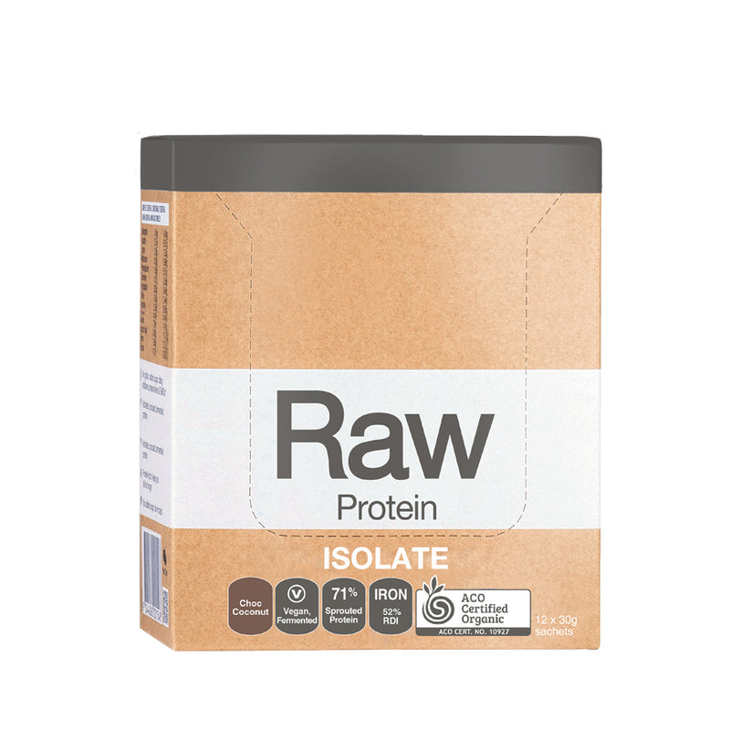 Amazonia Raw Protein Isolate Choc Coconut Sachet 30g x 12 Pack