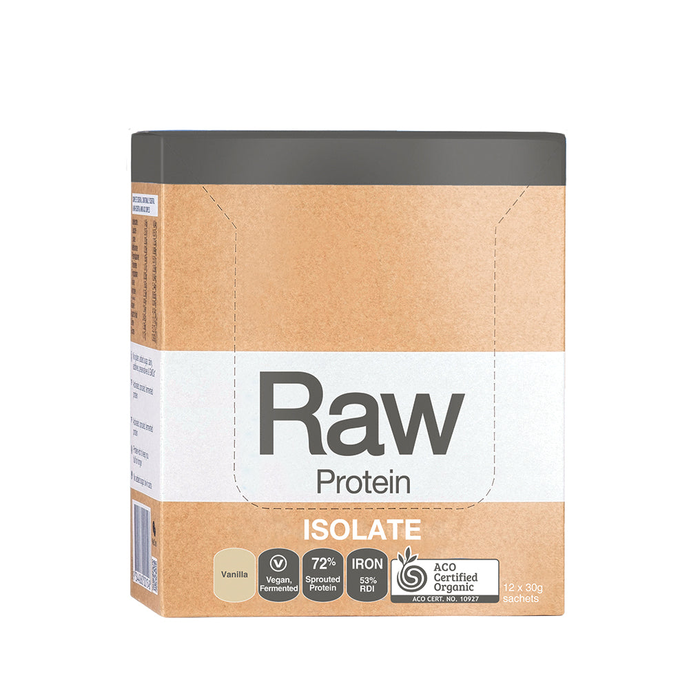 Amazonia Raw Protein Isolate Vanilla Sachet 30g x 12 Pack