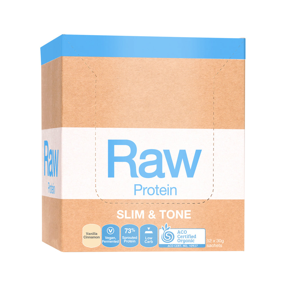 Amazonia Raw Protein Slim & Tone Vanilla & Cinnamon Sachet 30g x 12 Pack