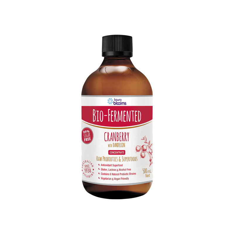 Henry Blooms Bio-Fermented Cranberry with Dandelion Concentrate 500ml