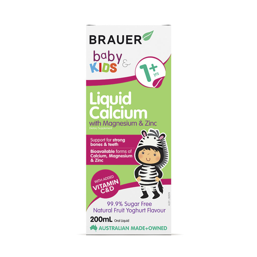 Brauer Baby and Kids Calcium with Magnesium Zinc Liquid 200ml