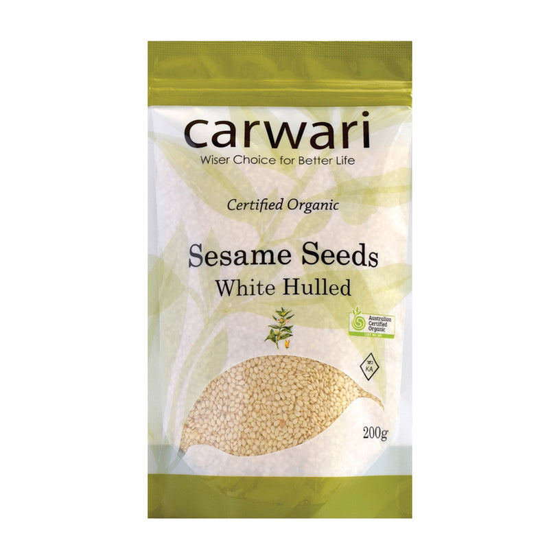Carwari Organic Sesame Seeds White Hulled 200g