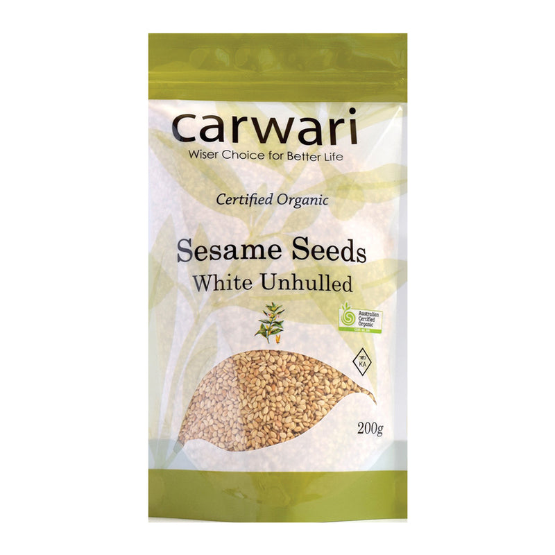 Carwari Organic Sesame Seeds White Unhulled 200g