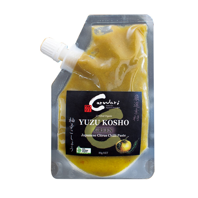 Carwari Organic Yuzu Kosho (Japanese Citrus Chilli Paste) Green (Spouted Pouch) 80g