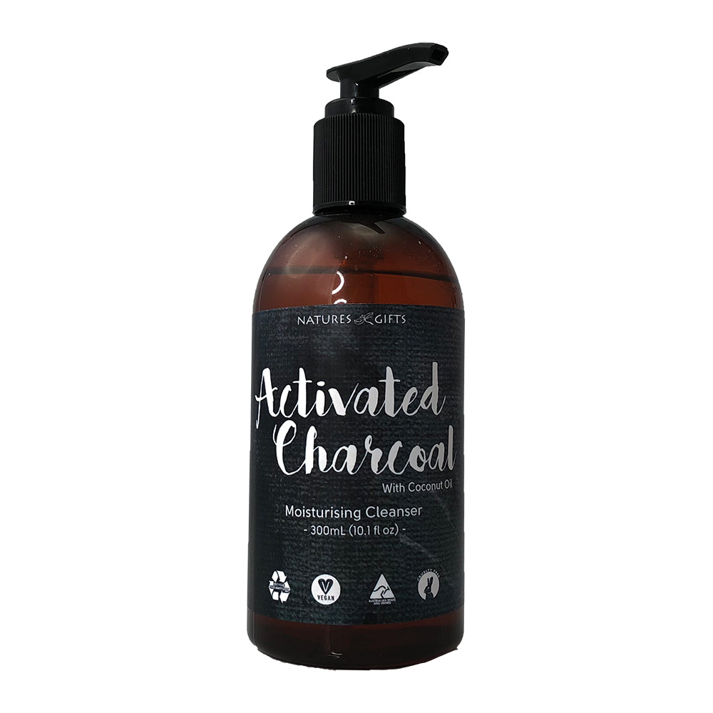 Clover Fields Nature's Gifts Activated Charcoal with Coconut Oil Moisturising Cleanser 300ml