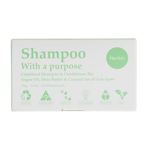 Clover Fields Shampoo with a Purpose Bar (shampoo & conditioner) The O.G. 125g