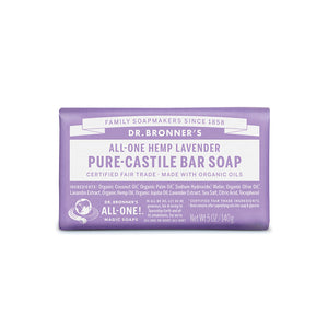 Dr. Bronner's Pure-Castile Bar Soap (Hemp All-One) Lavender 140g