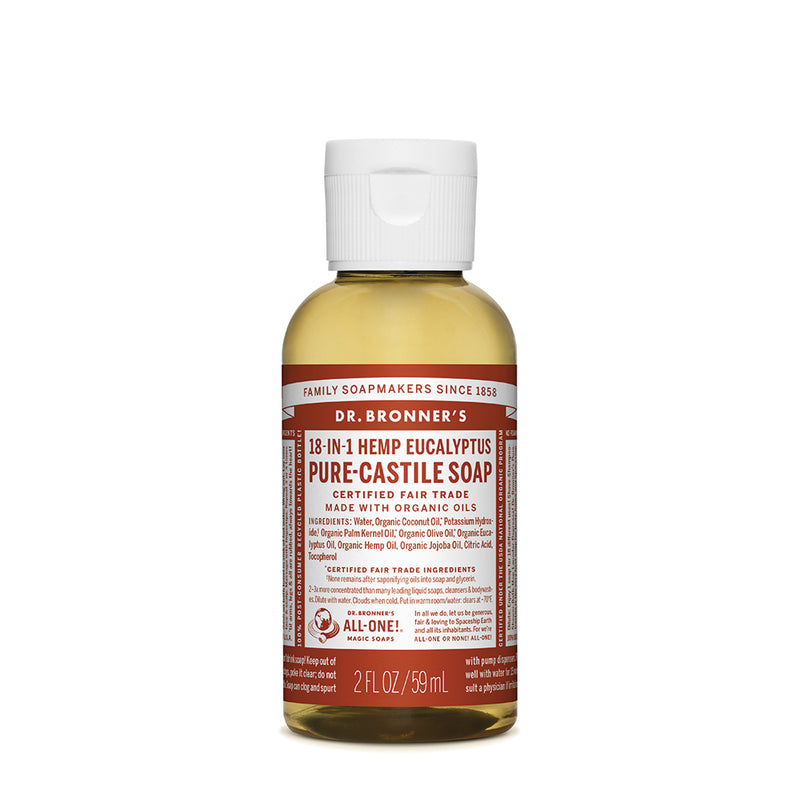 Dr. Bronner's Pure-Castile Soap Liquid (Hemp 18-in-1) Eucalyptus 59ml