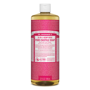 Dr. Bronner's Pure-Castile Soap Liquid (Hemp 18-in-1) Rose 946ml