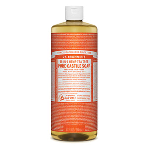 Dr. Bronner's Pure-Castile Soap Liquid (Hemp 18-in-1) Tea Tree 946ml