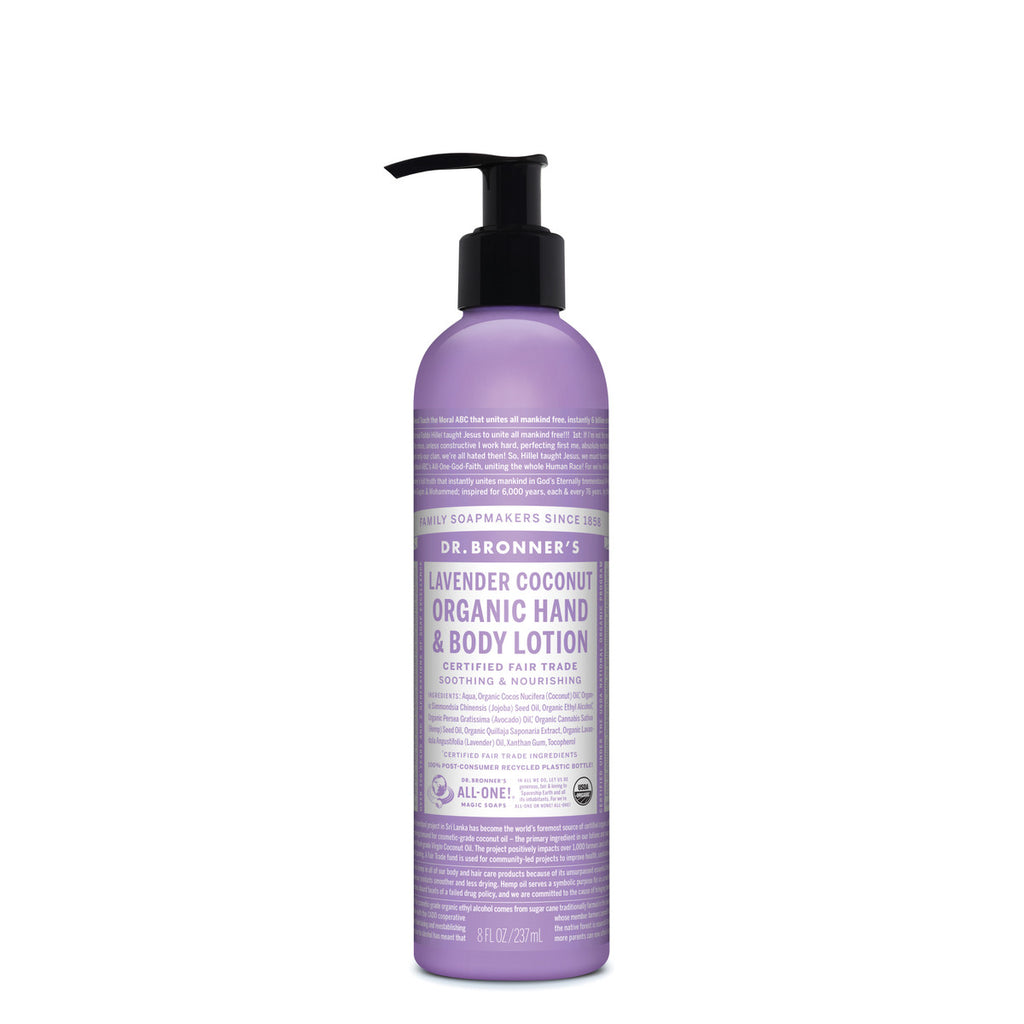 Dr. Bronner's Organic Hand and Body Lotion Lavender Coconut 237ml