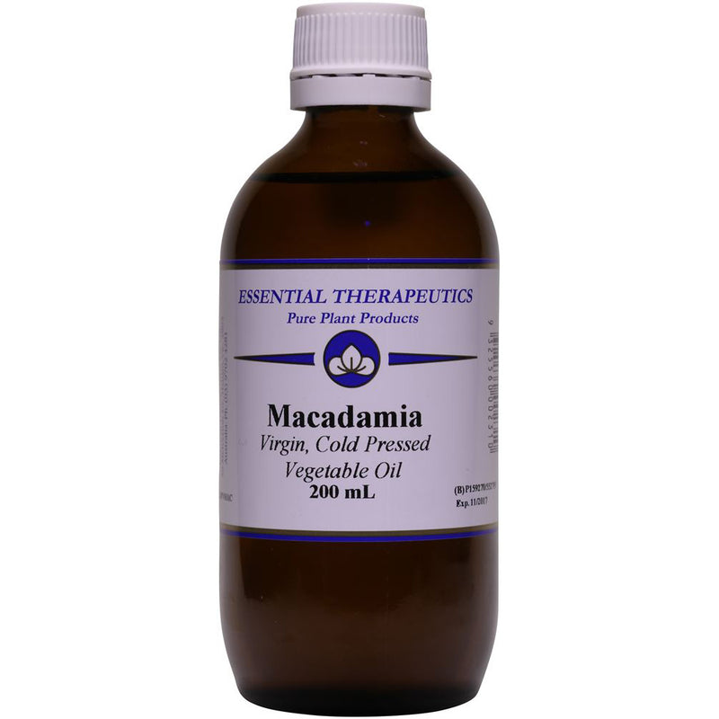 Essential Therapeutics Vegetable Oil Macadamia Oil (virgin, cold pressed) 200ml
