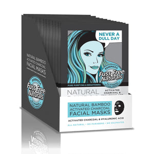 Essenza Facial Mask Activated Charcoal and Hyaluronic Acid Pack of 12