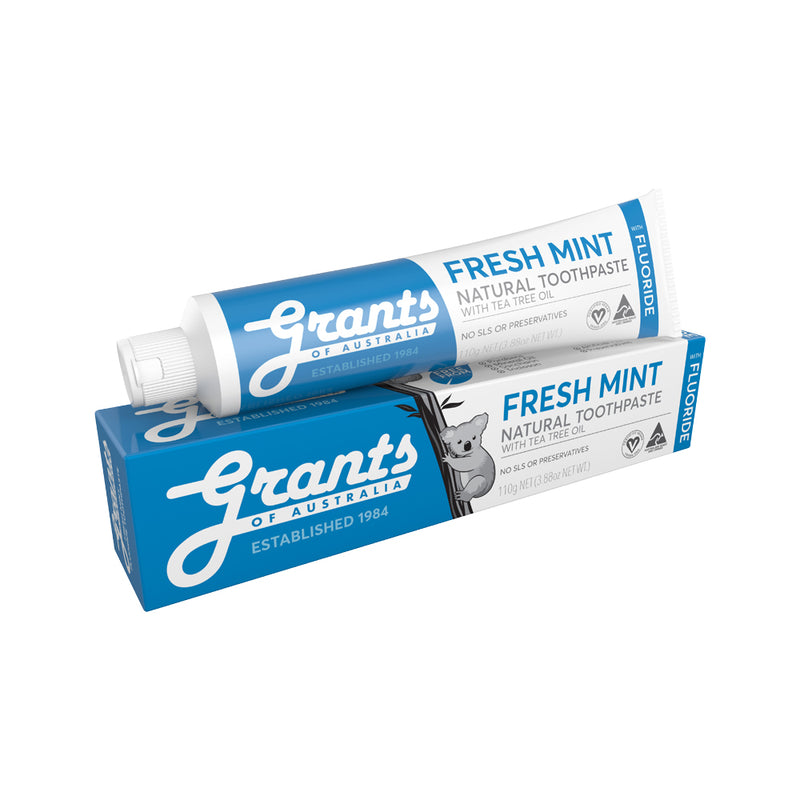 Grants Natural Toothpaste Fresh Mint with Tea Tree Oil & Fluoride 110g