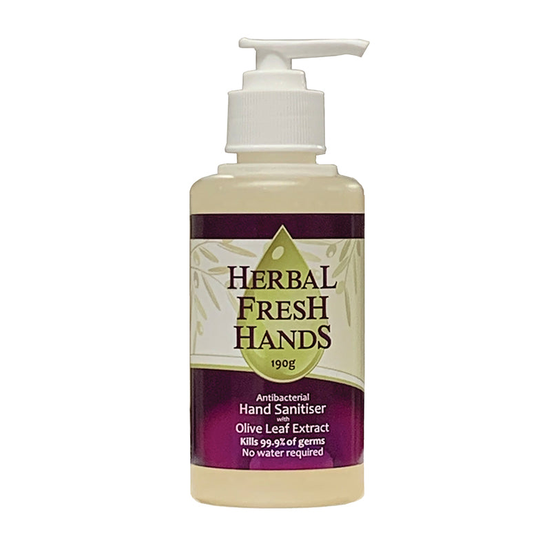 Herbal Extract Company Herbal Fresh Hands (Antibacterial Hand Sanitiser w Olive Leaf Extract) 190g
