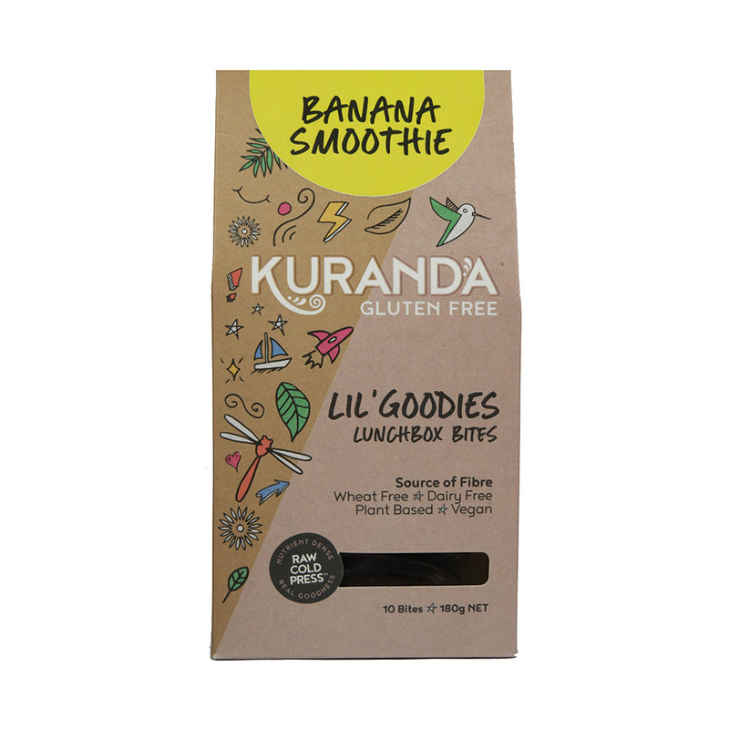 Kuranda Gluten Free Lil' Goodies Lunchbox Bites Banana Smoothie 18g x 10 Pack