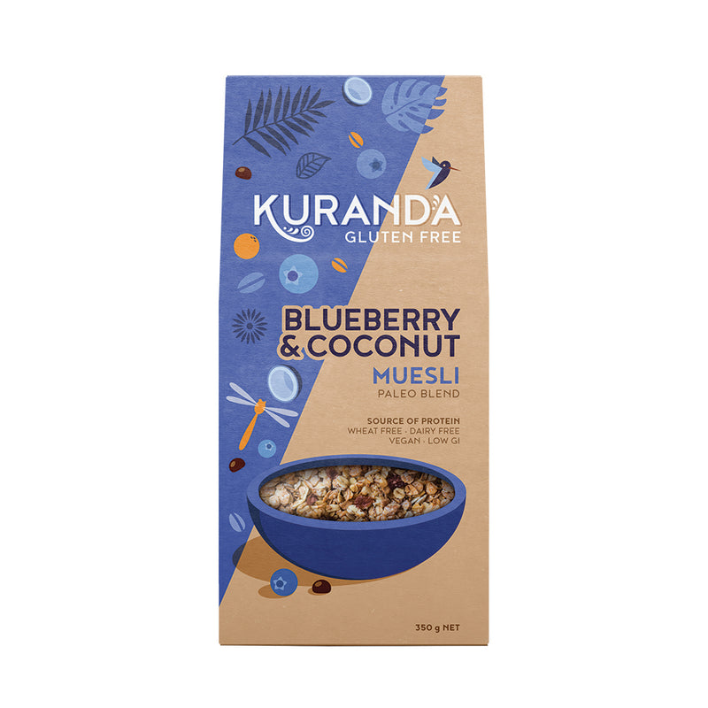 Kuranda Gluten Free Muesli Blueberry & Coconut (Paleo Blend) 350g