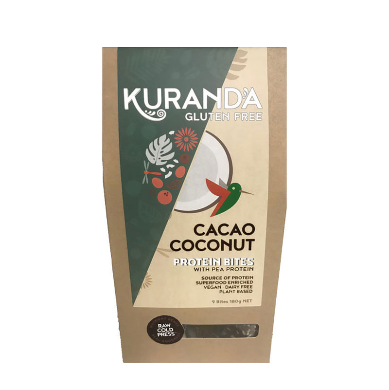 Kuranda Gluten Free Protein Bites Cacao Coconut 20g x 9 Pack