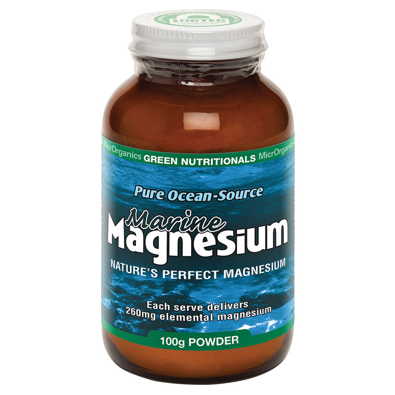 MicrOrganics Green Nutritionals Pure Ocean-Source Marine Magnesium 100g Powder