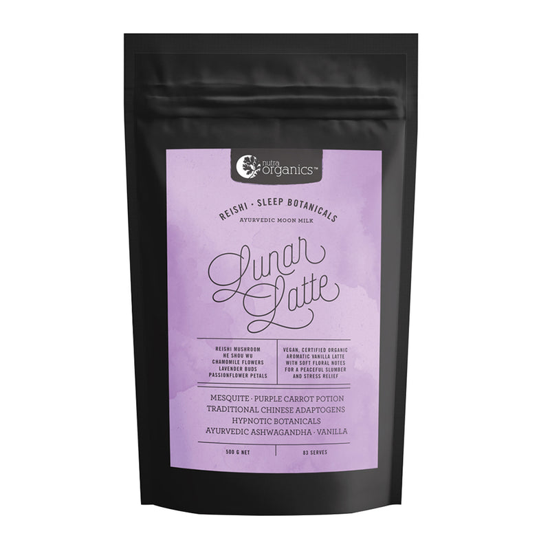 Nutra Organics Lunar Latte (Reishi & Sleep Botanicals - Ayurvedic Moon Milk) 500g Powder