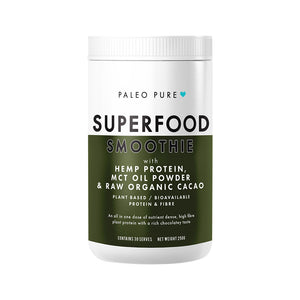 Paleo Pure Superfood Smoothie with Hemp Protein, MCT & Cacao 250g