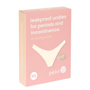 Pelvi Leakproof Underwear G-String Beige XS