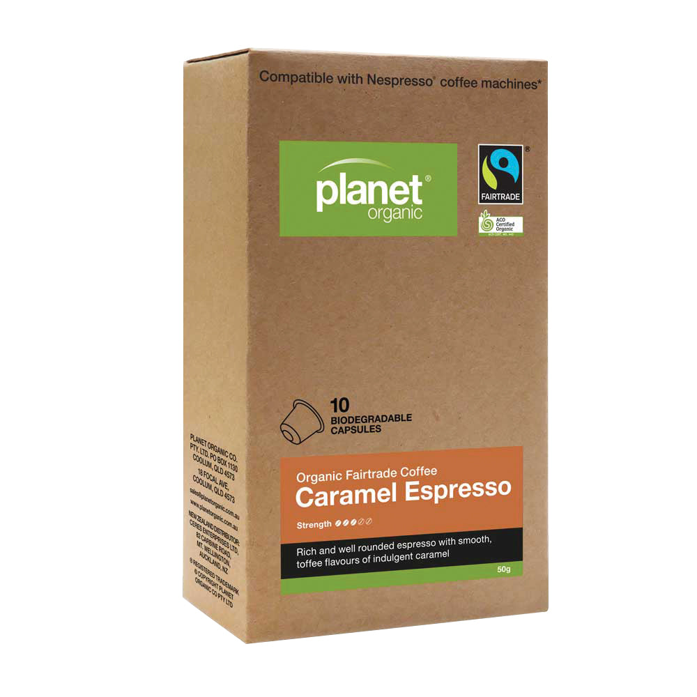 Planet Organic Organic Coffee Capsules Espresso Caramel x 10 Pack