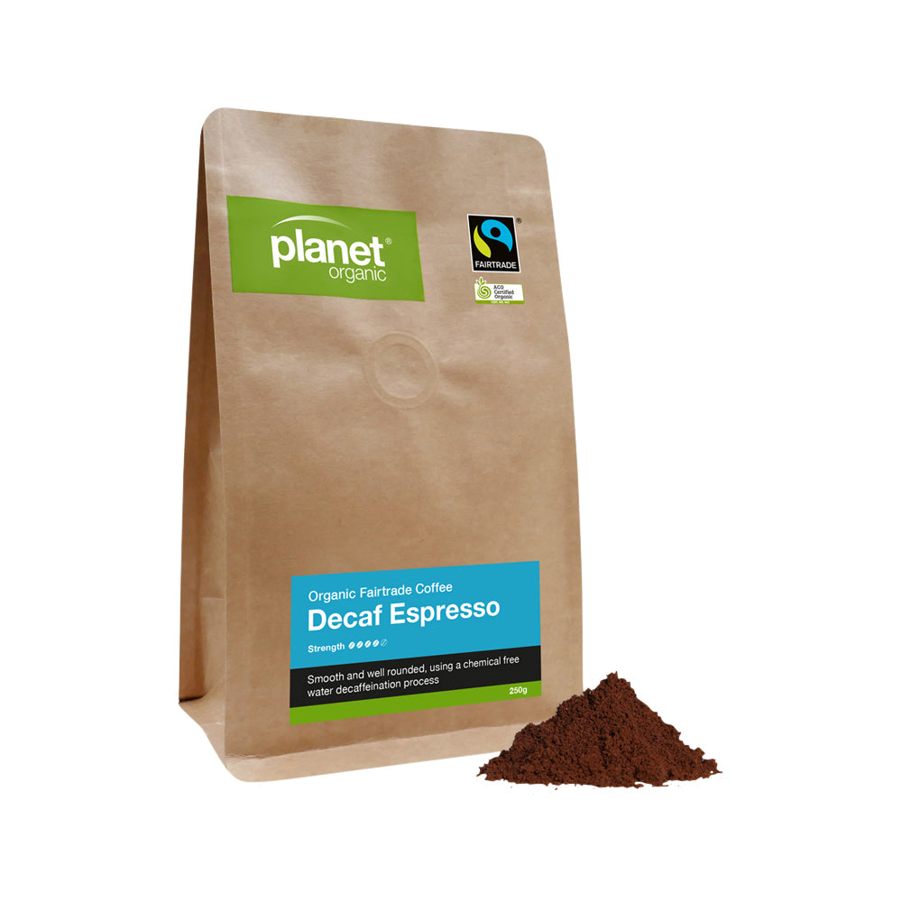 Planet Organic Organic Coffee Espresso Decaf Espresso Ground 250g