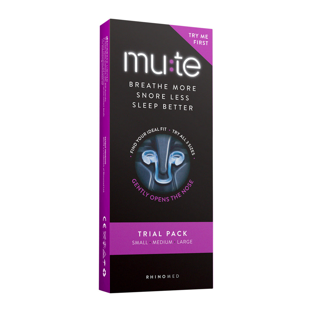 Rhinomed Mute (Breathe More, Snore Less, Sleep Better) Trial x 3 Pack (contains: 1 of each size)