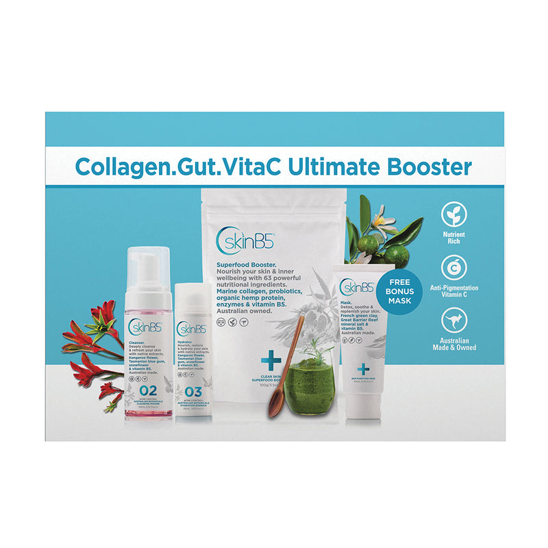 SkinB5 Anti-Aging Collagen Gut Vitamin C Ultimate Booster Kit