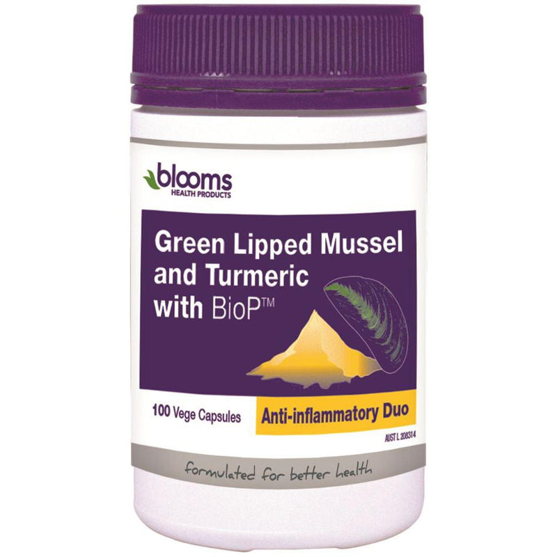 Blooms Green Lipped Mussel 500mg Turmeric with BioP 100vc