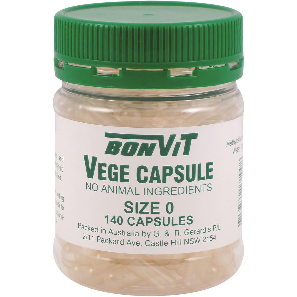 Bonvit Empty Vege Capsules Size '0' 140c