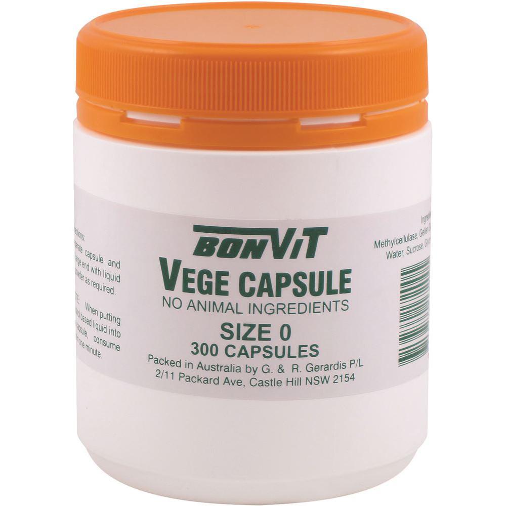 Bonvit Empty Vege Capsules Size '0' 300c