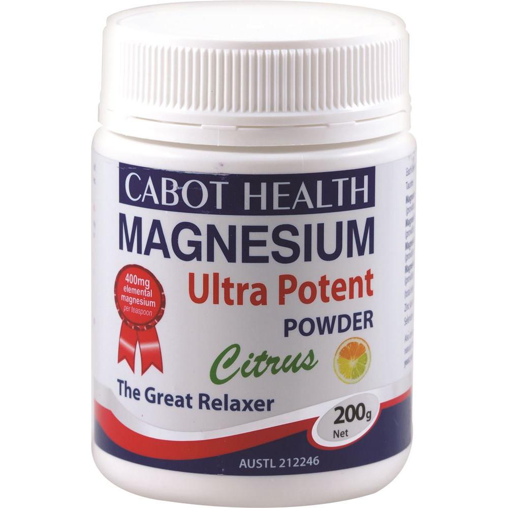 Cabot Health Magnesium Ultra Potent Citrus Powder 200g