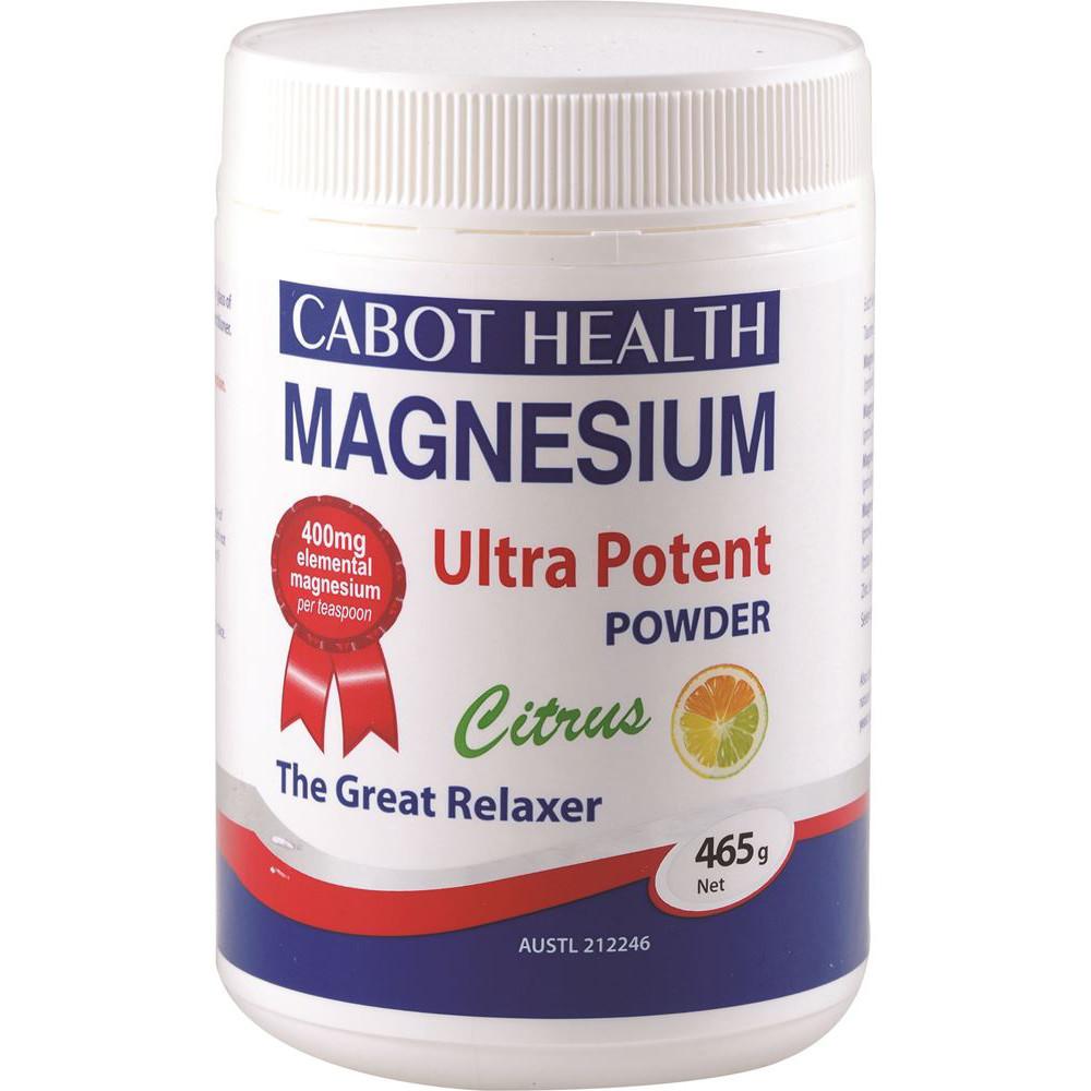 Cabot Health Magnesium Ultra Potent Citrus Powder 465g