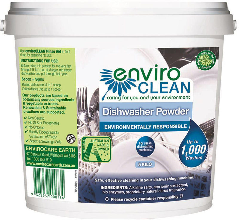 Enviroclean Dishwasher Powder 5kg Bucket