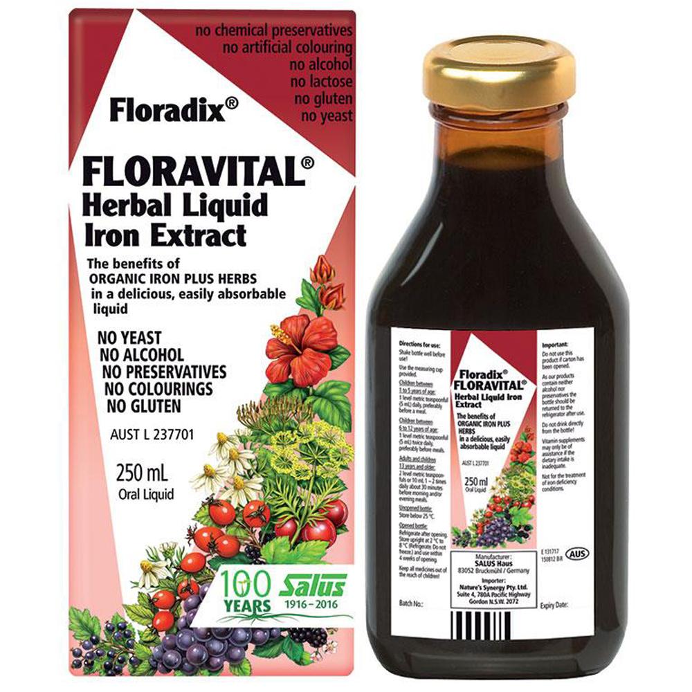 Floradix Floravital Herbal Liquid Iron 250ml