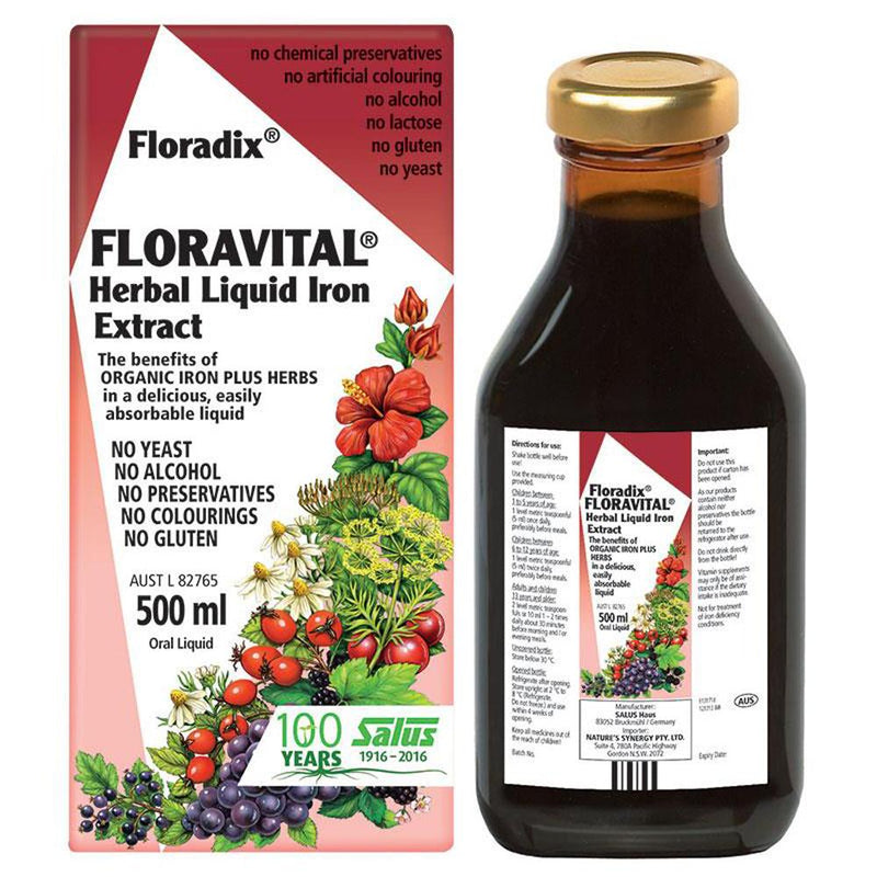 Floradix Floravital Herbal Liquid Iron 500ml