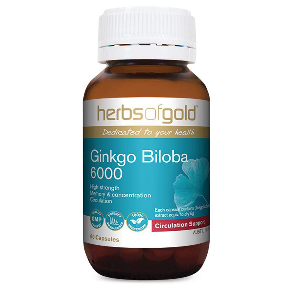 Herbs of Gold Ginkgo Biloba 6000 60vc