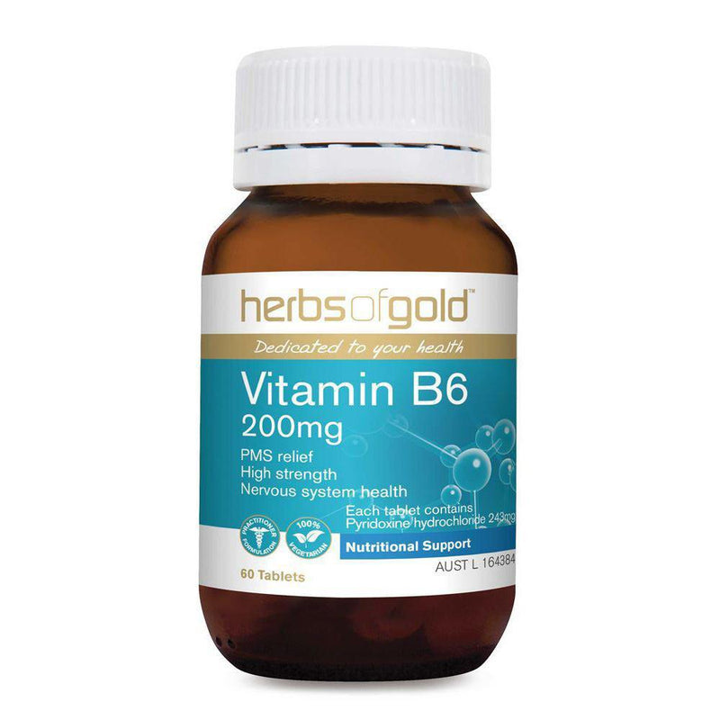 Herbs of Gold Vitamin B6 200mg 60t