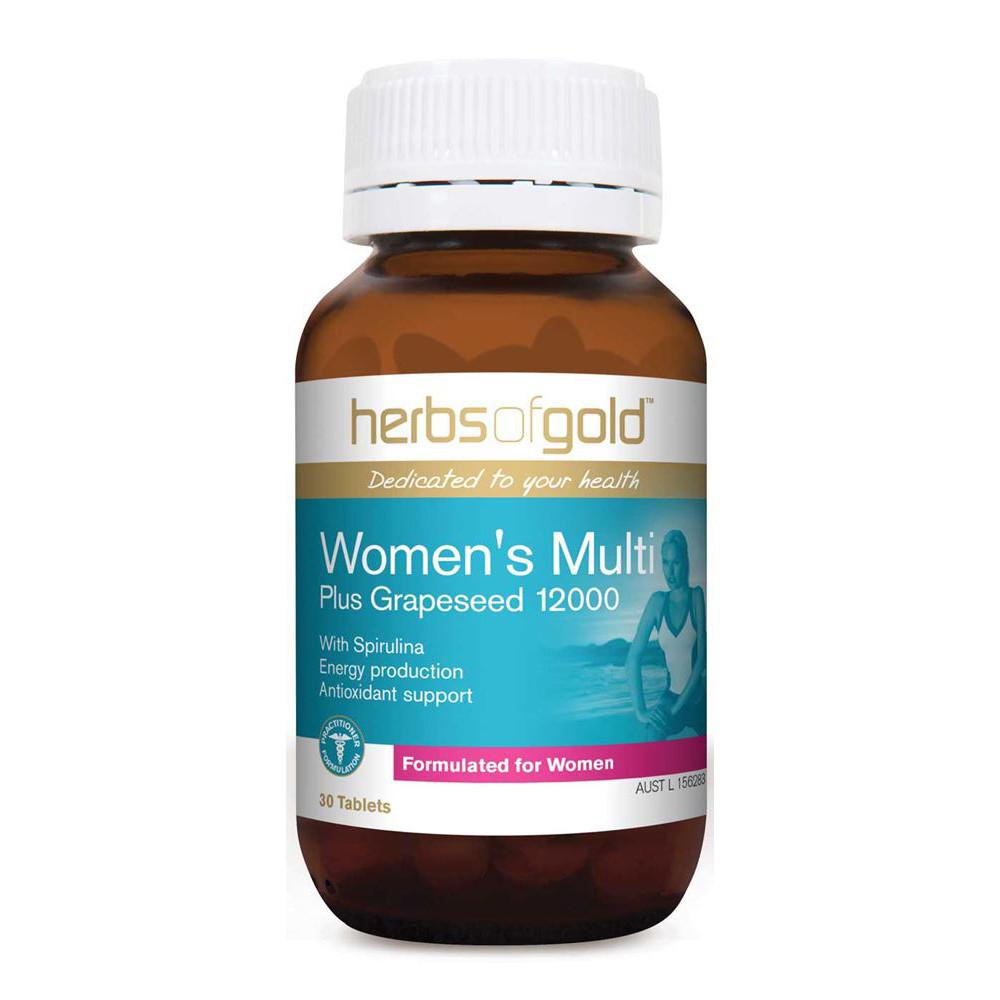Herbs of Gold Women's Multi plus Grapeseed 30t
