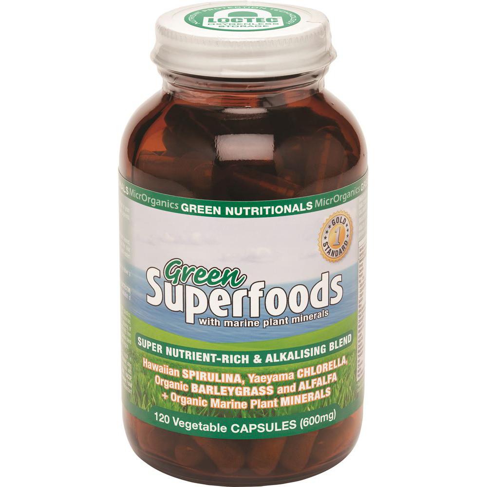 MicrOrganics Green Nutritionals Green Superfoods 600mg 120vc