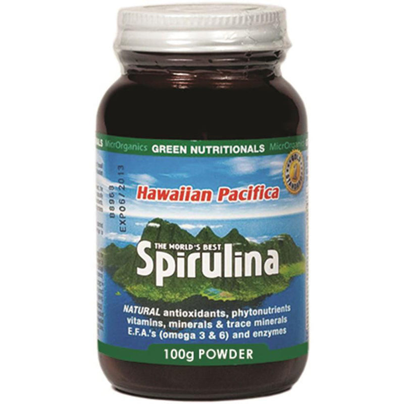 MicrOrganics Green Nutritionals Hawaii Pacifica Spirulina Powder 100g