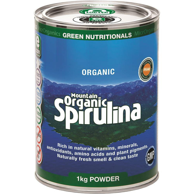 MicrOrganics Green Nutritionals Mountain Spirulina Powder 1kg