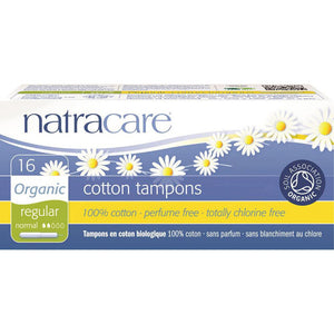 Natracare Organic Cotton Tampons Regular with Applicator x 16 Pack