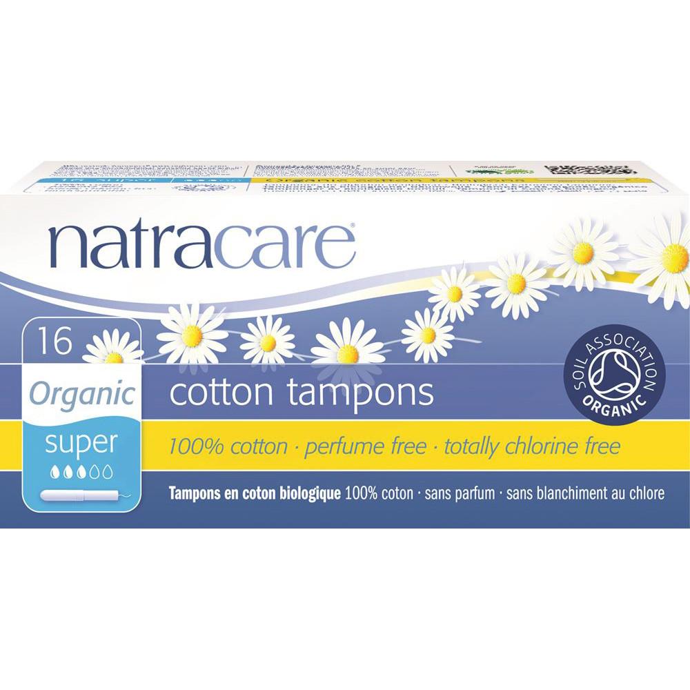 Natracare Organic Cotton Tampons Super with Applicator x16 Pack