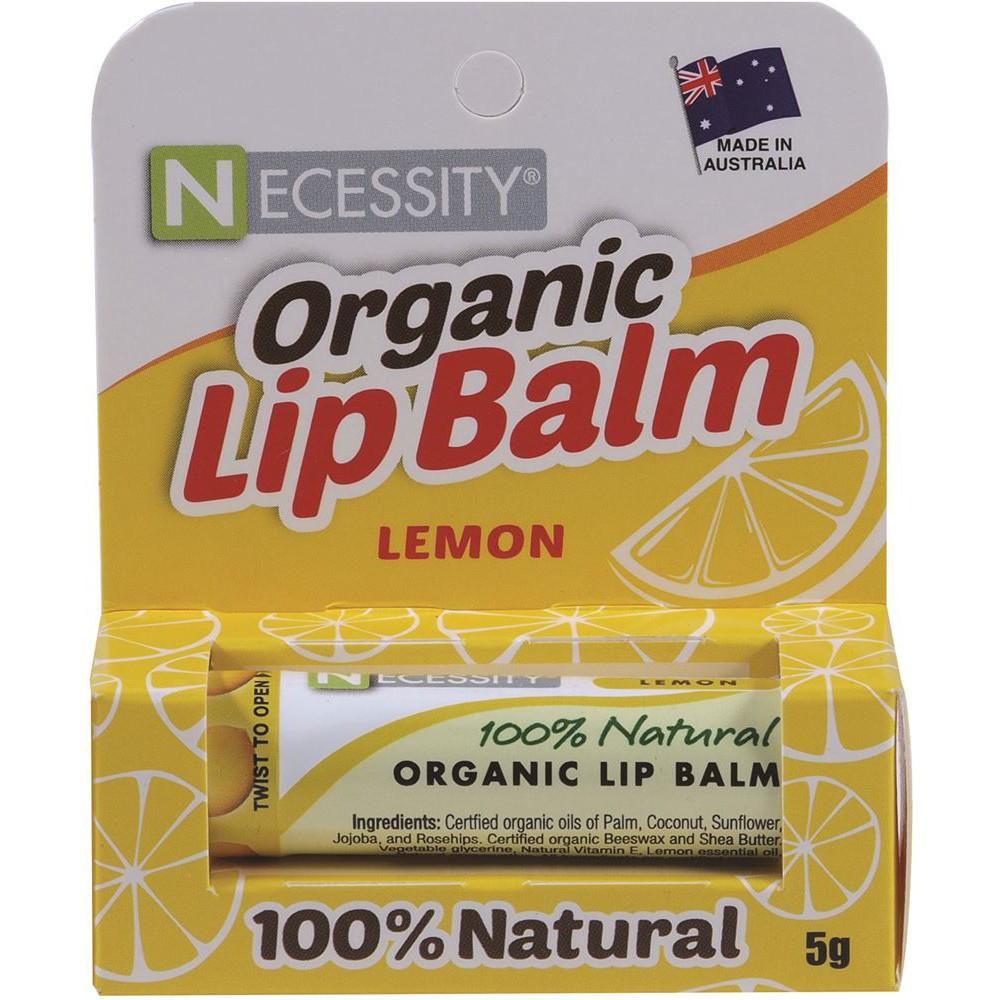 Necessity Organic Lip Balm Lemon 5g