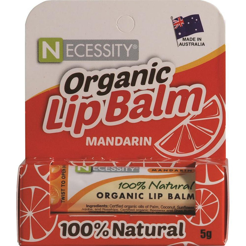 Necessity Organic Lip Balm Mandarin 5g