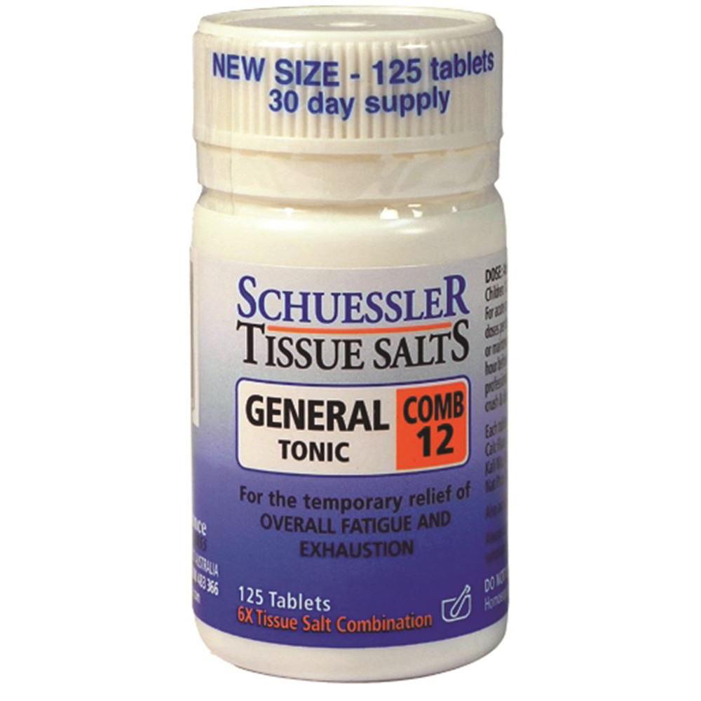 Schuessler Tissue Salts Comb 12 General Tonic 125t
